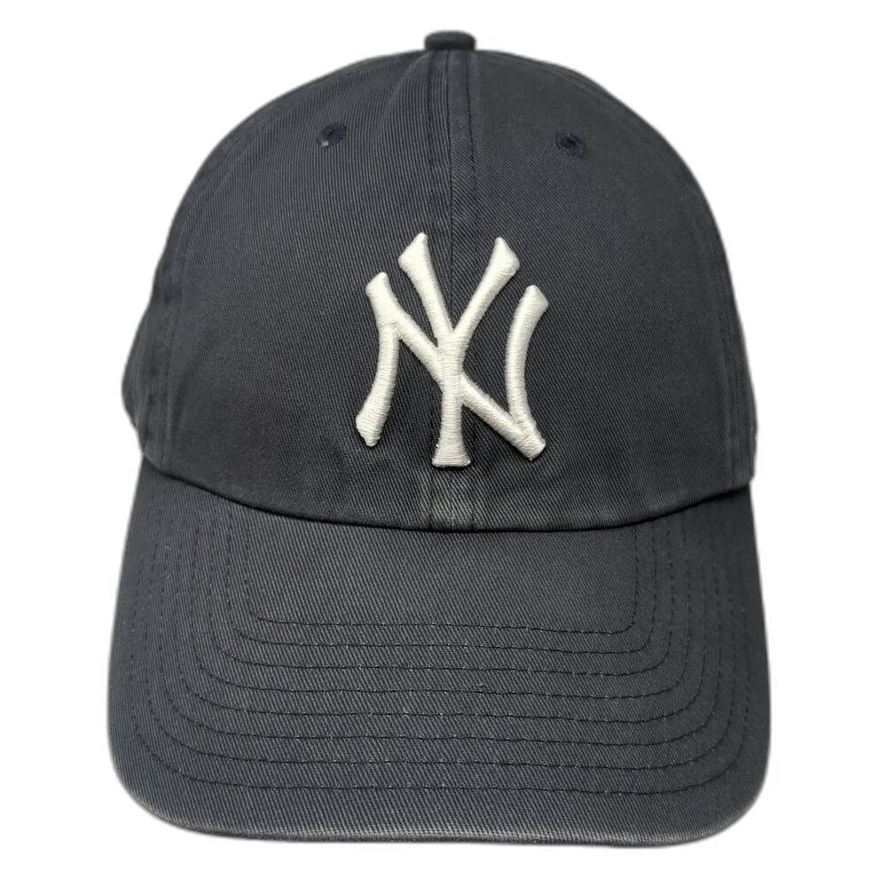 New York Yankees MLB '47 Baseball Cap Gray One Size Curved Brim Slideback Logo